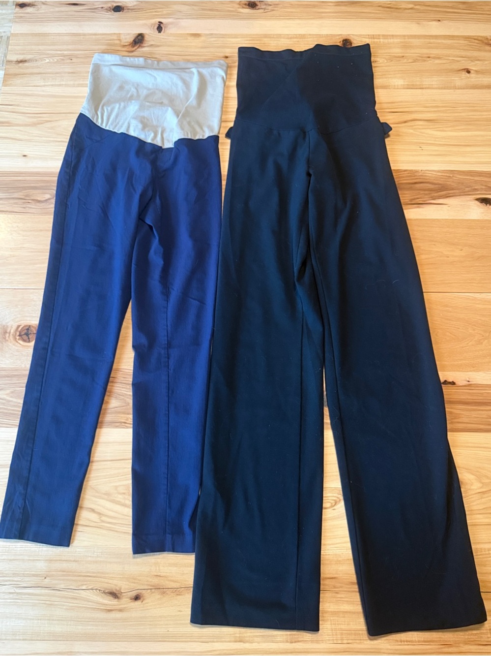 Motherhood Maternity Wide-Leg Maternity Pants in Black and Navy